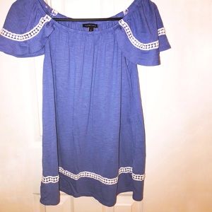 Blue Off Shoulder Top